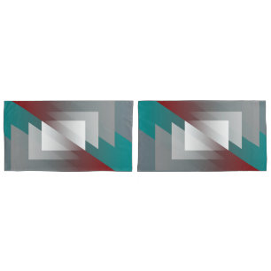 Triângulos de cinza Teal na burgundy