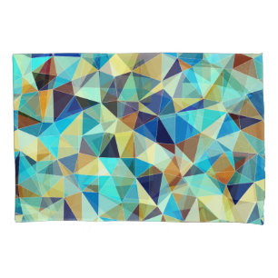Triângulos Geométricos: Padrão Colorido de Abstrat