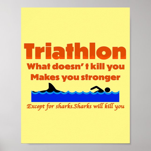 Triathlon Humor Impressão (Frente)