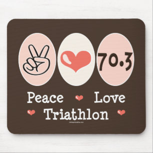 Triathlon Mousepad do amor da paz