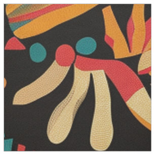 Tribal Aqua "Aztec Dream" Luxe Cotton Twill Tecido