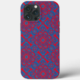 Tribal capas de iphone azul e vermelho