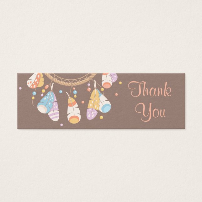 Tribal Dreamcatcher Boho Brown Obrigado (Frente)