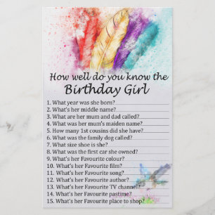 Tribal Feather Como você sabe o aniversário?