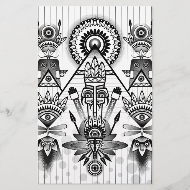 Tribal Nativo abstrato (Frente)