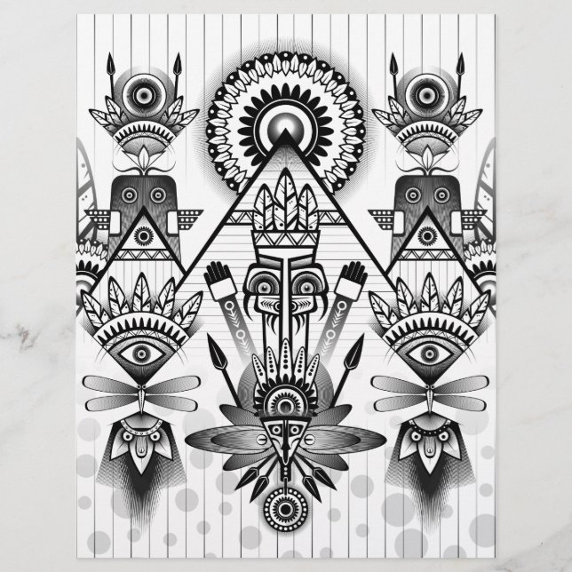 Tribal Nativo abstrato (Frente)