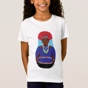 Tribo Zulu, sul - o t-shirt das meninas de