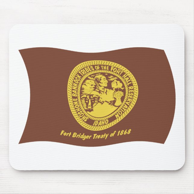 Tribos Shoshone Bannock Bandeira Mousepad (Frente)