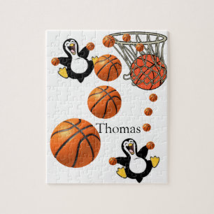 Tribunal quebra-cabeça de Basquete de Pinguim Bra