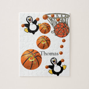 Tribunal quebra-cabeça de Basquete de Pinguim Bra