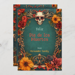 Tributo Floral Personalizável do 💀 Dia de Muertos