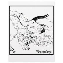 Tricerátops - Página de Coloração.