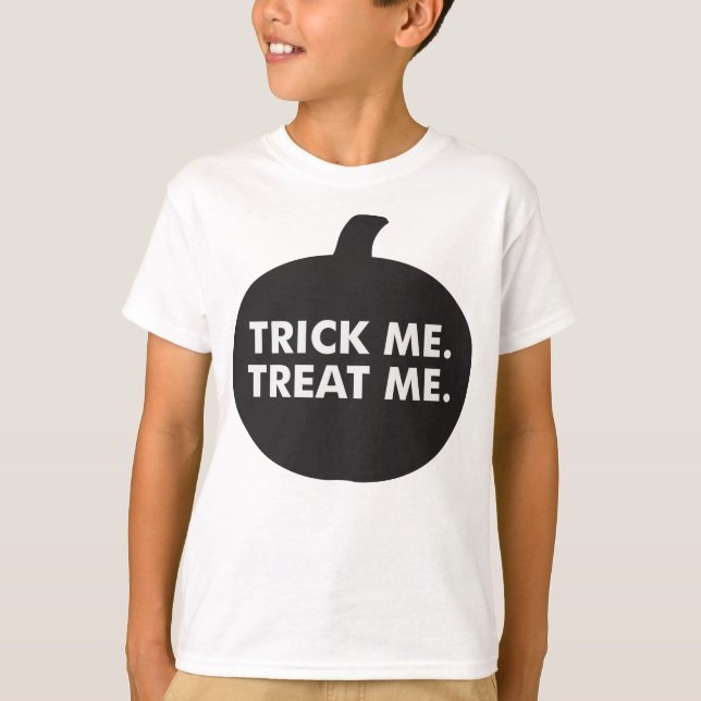 Trick Me Tratar, Camisa Branca Negra (Frente)