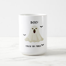 Trick or Cansado – Caneca de Café Divertida de Fan