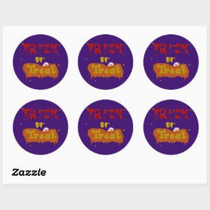 Trick or Treat Adesivo de Halloween Boo Divertido