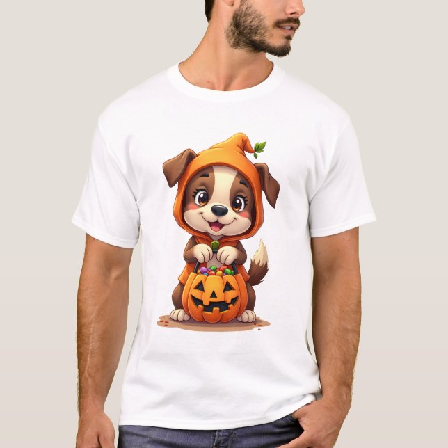 Trick or Treat Cachorro � Camisa de Cachorrinho de (Frente)