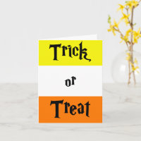 Trick or Treat, Cartão de Boas Festas de Halloween