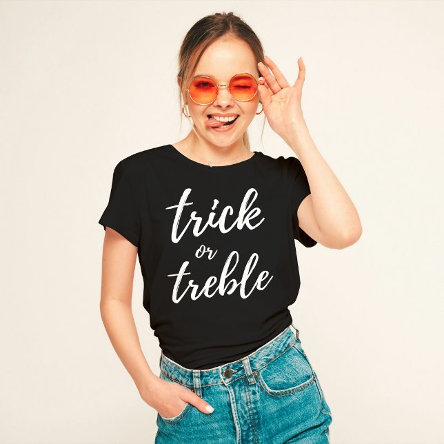 Trick ou T-Shirt Treble de Professores de Música d (Criador carregado)