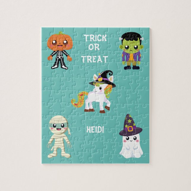 "TRICK OU TRAT KIDS QUEBRA-CABEÇA PERSONALIZADO (Vertical)