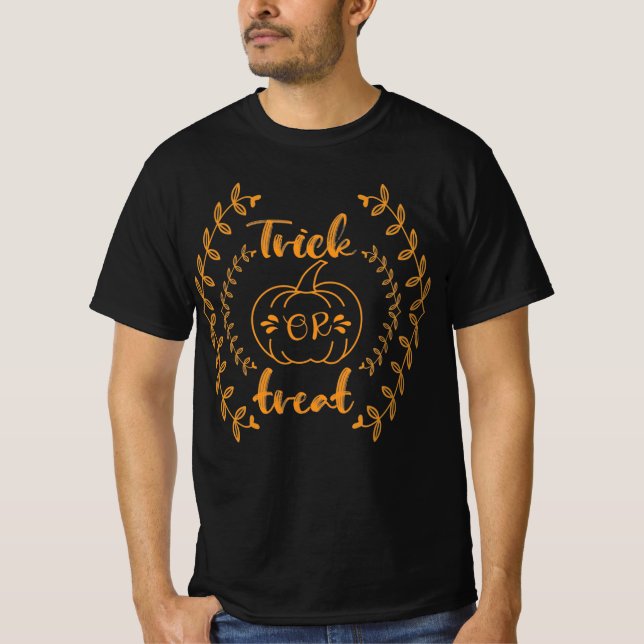 Trick ou trata no quadro de plantas T-Shirt (Frente)