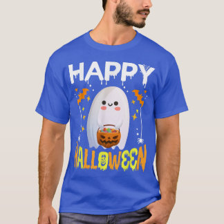 Trick Ou Tratar Camisa De Halloween Ghost Pumpkin 