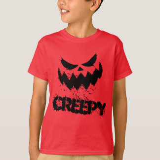 Trick ou Tratar Camisa T de Rosto Assustador do Ha