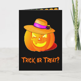 Trick ou Tratar Cartão de Halloween