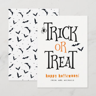 Trick ou Tratar Cartões de Halloween