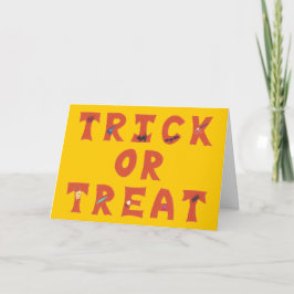 Trick ou Tratar Cartões de Halloween Decorados