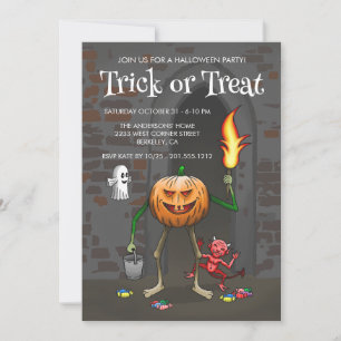 Trick ou Tratar Convite de Halloween