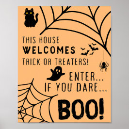 Trick ou Tratar Poster de Boas-vindas, Porch Decor