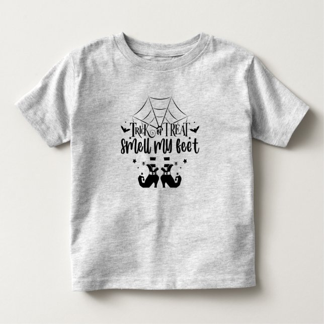 Trick Ou Tratar T-Shirt De Halloween Toddler (Frente)