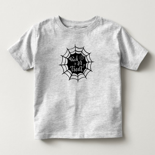 Trick Ou Tratar T-Shirt De Halloween Toddler Na Ar (Frente)