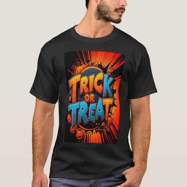 Trick ou trate a camisa do Dia das Bruxas (Frente)