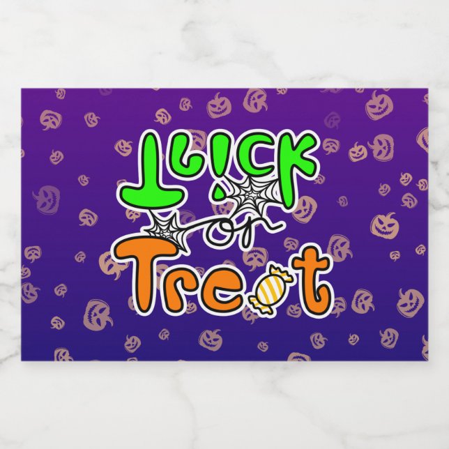 Trick ou Treat no Halloween (Rótulo Único)