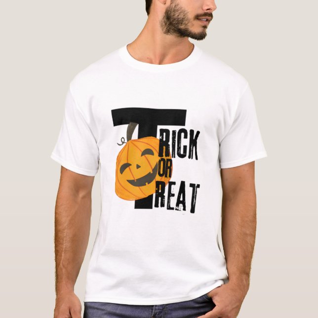 Trick Ou Treine A Camisa De Abóbora Do Sorriso De  (Frente)