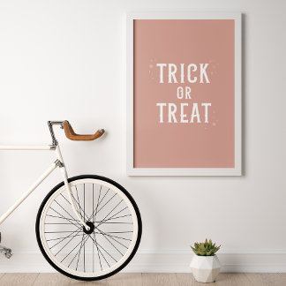 Trick ou Treine a Poster de Arte de Muro de Hallow