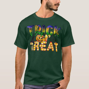 Trick Ou Treine Camisa De Halloween Pumpkin Happy