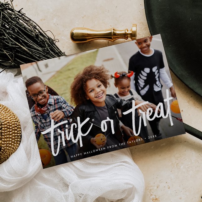 Trick ou Treine o Cartão com fotos de Halloween (Criador carregado)