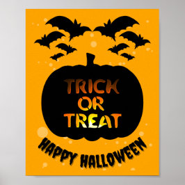 Trick ou Treine o Poster Feliz Halloween