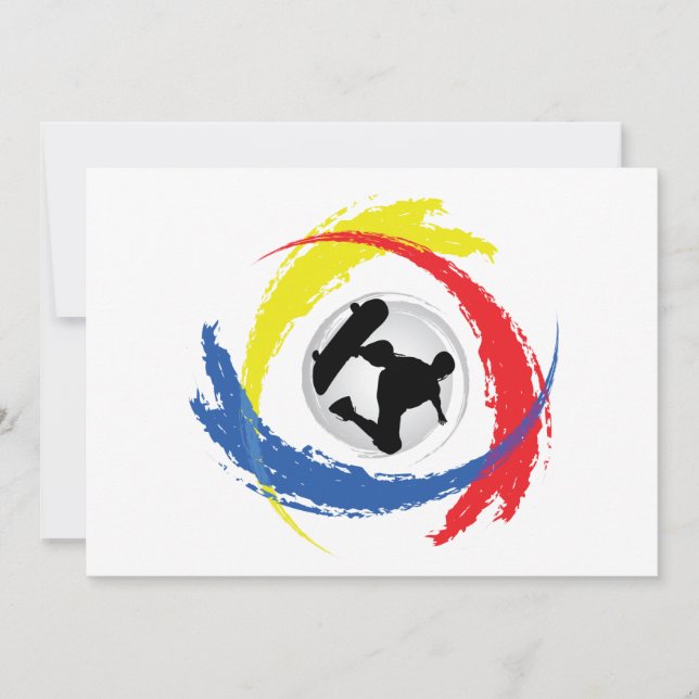 Tricolor Emblem de Skate (Frente)