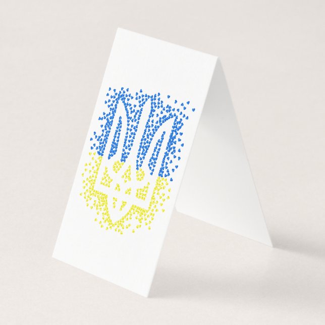 Tridente de emblem ucraniano trizub espalhando cor (Verso)