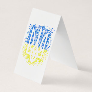 Tridente de emblem ucraniano trizub espalhando cor