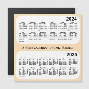 Trigo 2024-2025 calendário de 2 anos pelo ímã de