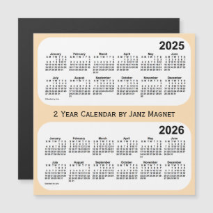 Trigo 2025-2026 calendário de 2 anos pelo ímã de