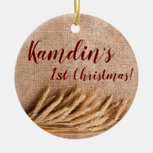 Trigo para Ornamento XMAS Personalizado no Burlap