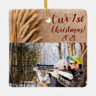 Trigo para Ornamento XMAS Personalizado no Burlap