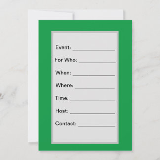 Trilha 8 Convite Plano, Tamanho: 5" x 7"