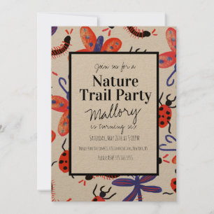 Trilha da Natureza Madeira Bugs Convite de Anivers