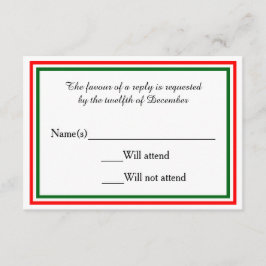 Trilha de Natal Duplo - Placa RSVP